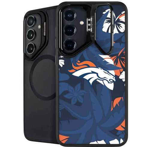 NFL Denver Broncos Tropical Print Galaxy S24 FE Kickstand Case